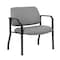 Boss Office Products Patient Guest Arm Chair, Black Steel Frame, Gray Antimicrobial Vinyl, 500 lb Capacity B9591AM-GY-500 - alternate 1